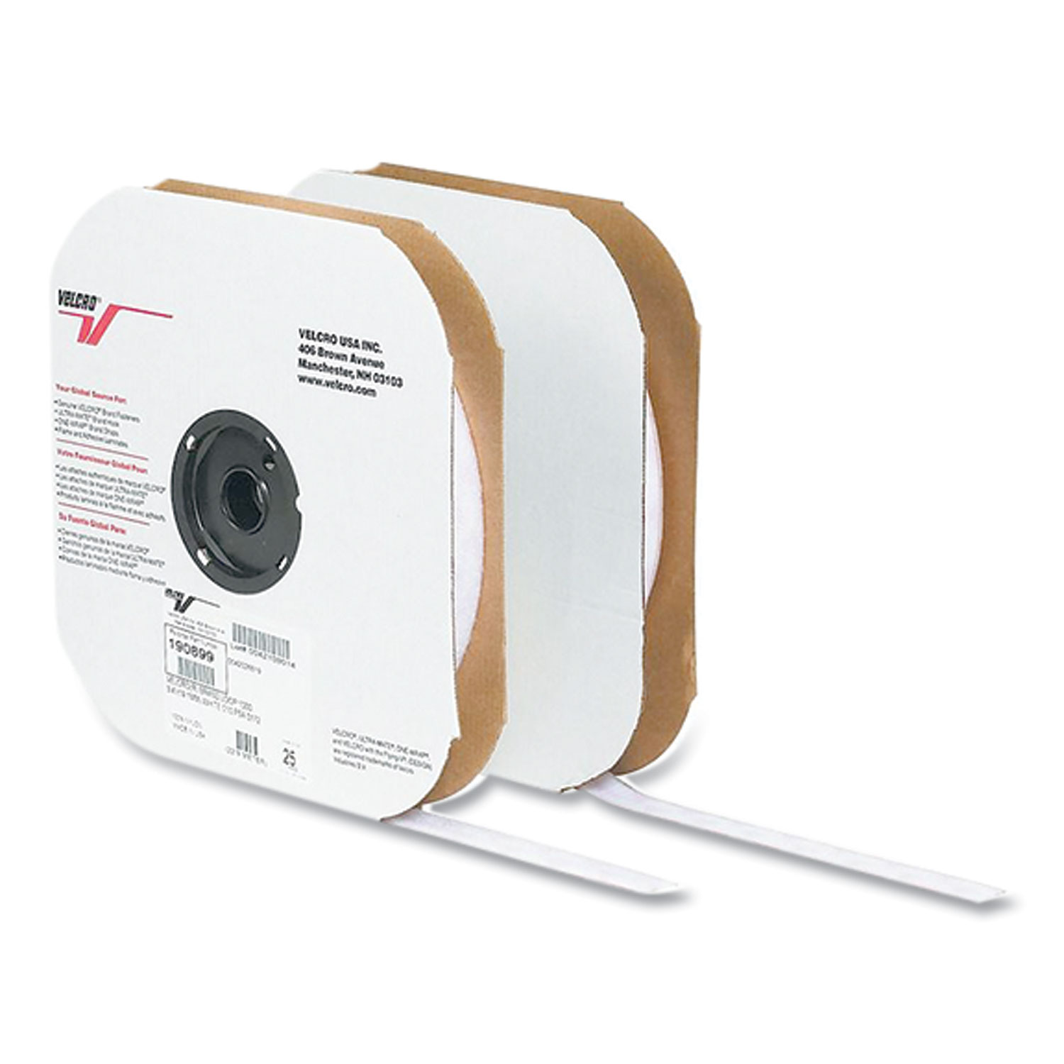 1 x 75' - Hook - White Velcro Brand Tape - Individual Strips