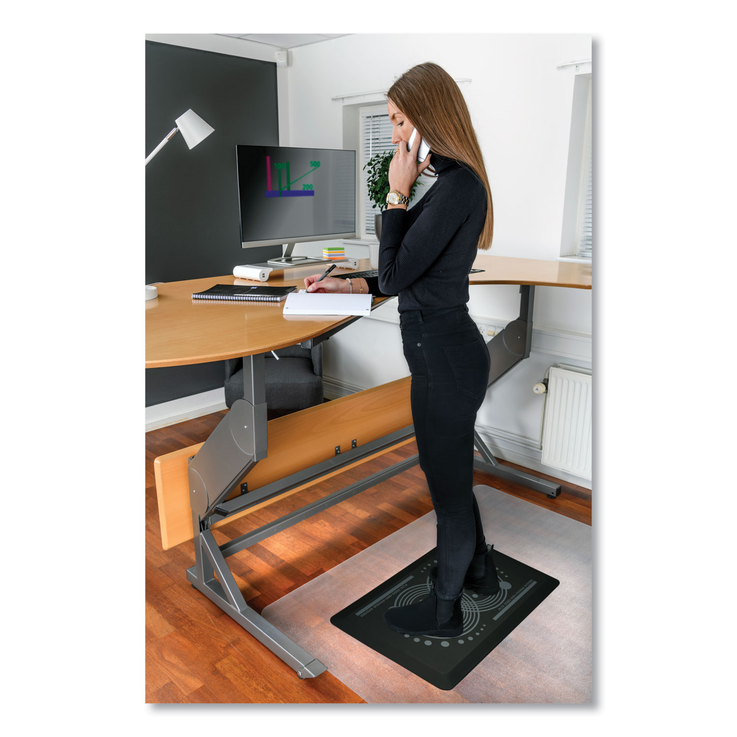 AFS-TEX System 4000X Compact Active Anti-Fatigue Mat, Perfect To Use With  Standing Desk, Black, 20 x 30