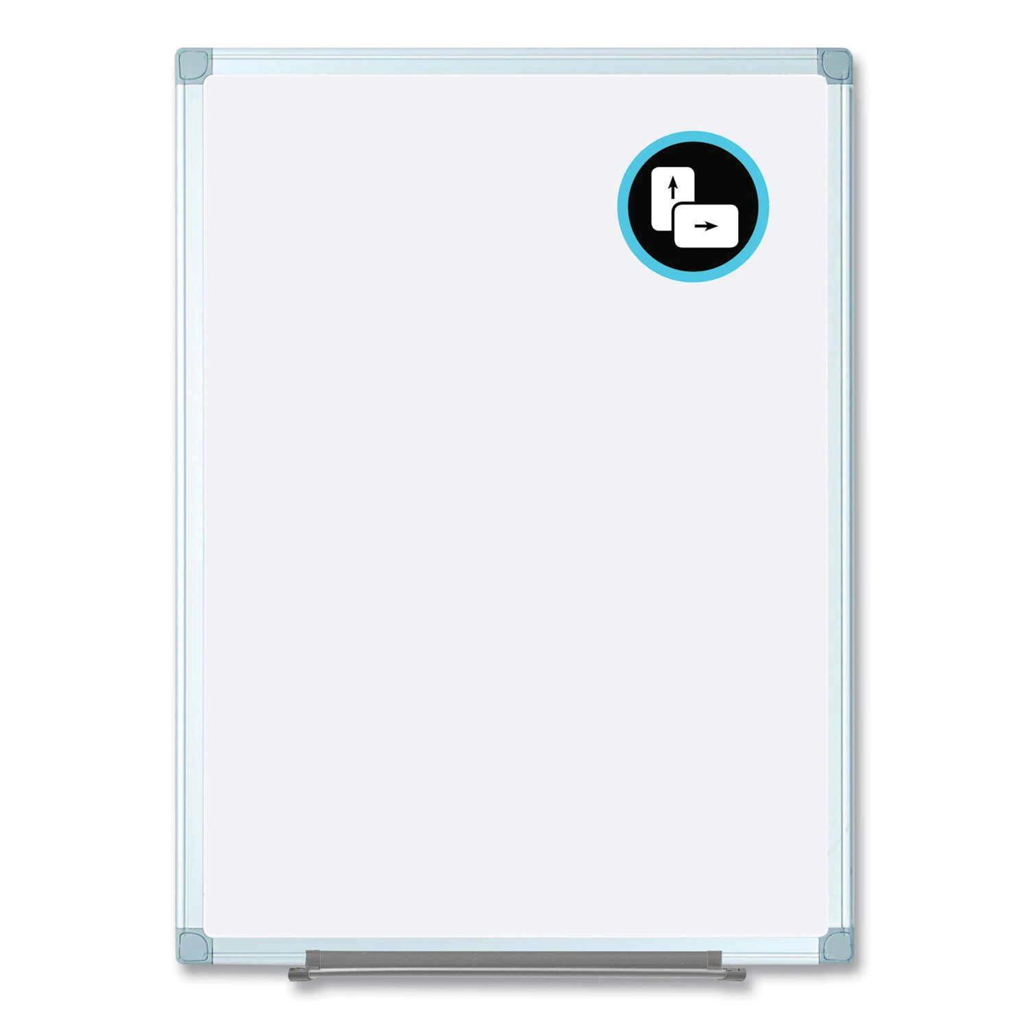 MasterVision QR5203 80in Magnetic Dry Erase Easel Silver