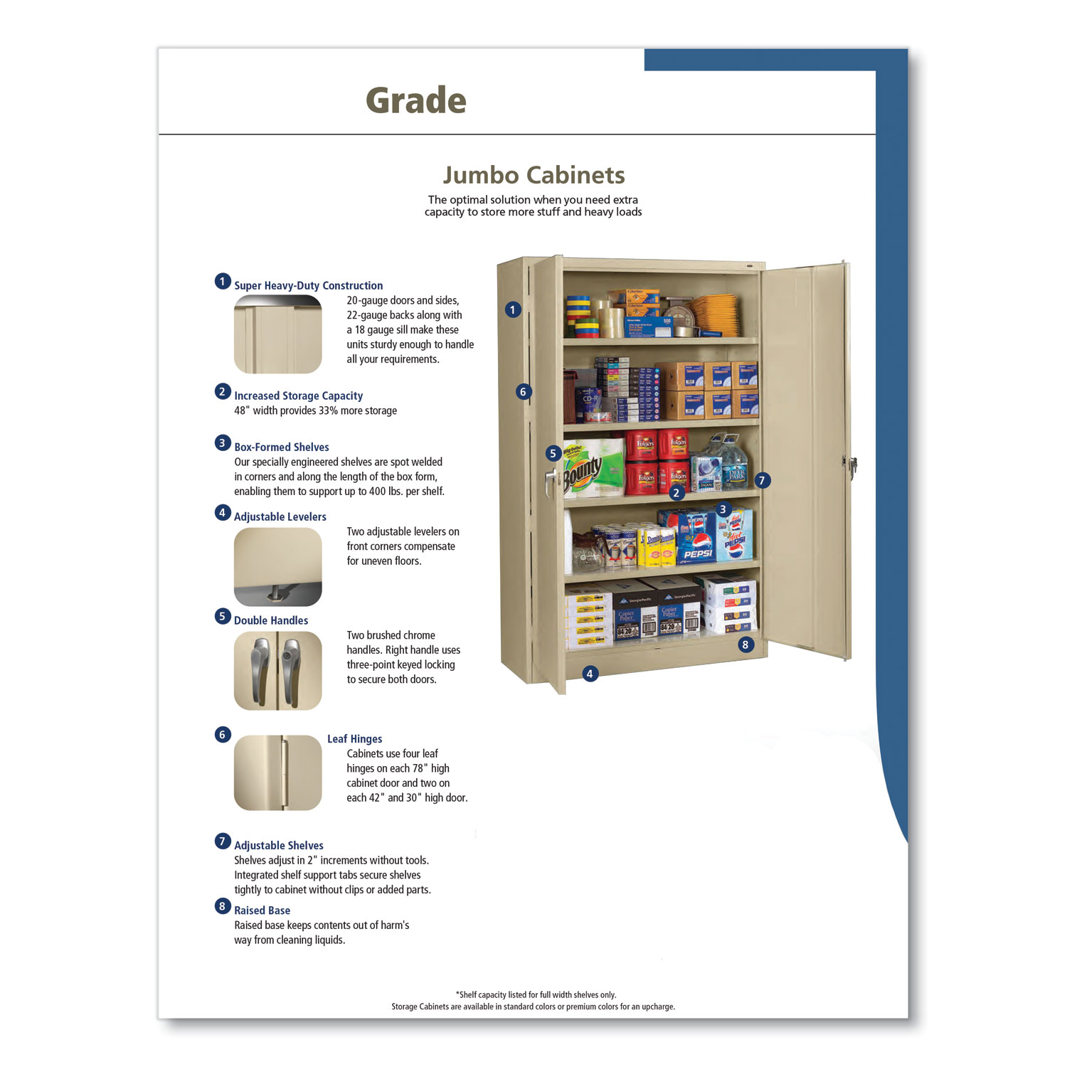 Tennsco - Storage Made Easy - Standard Assembled 18 Deep Under Counter  Cabinet