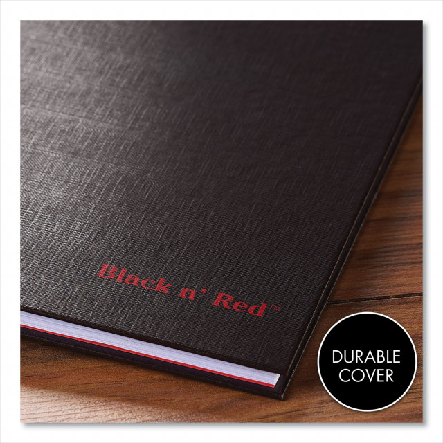 Black n' Red™ Hardcover Twinwire Notebooks, 1 Subject, Rule, Black/Red Cover, 9.88 x 6.88, 70 Sheets | Quipply