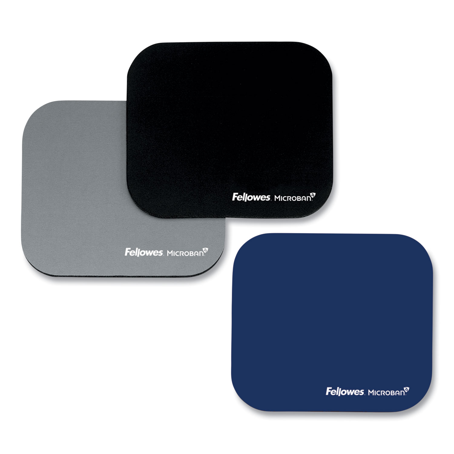 Fellowes® Mouse Pad w/Microban, Nonskid Base, 9 x 8, Black | Quipply