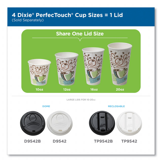 Choice 16 oz. Double Wall Bean Print Paper Hot Cup - 500/Case