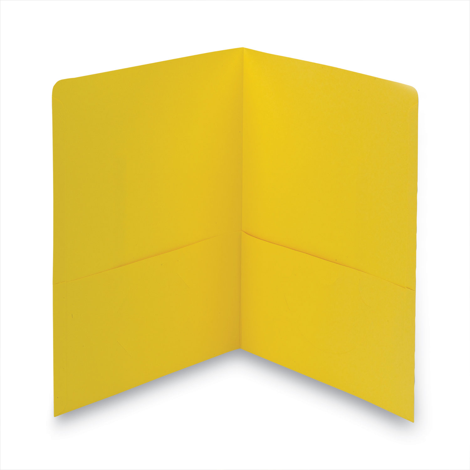 Smead® Two-Pocket Folder, Textured Paper, 100-Sheet Capacity, 11 x 8.5,  Yellow, 25/Box Quipply
