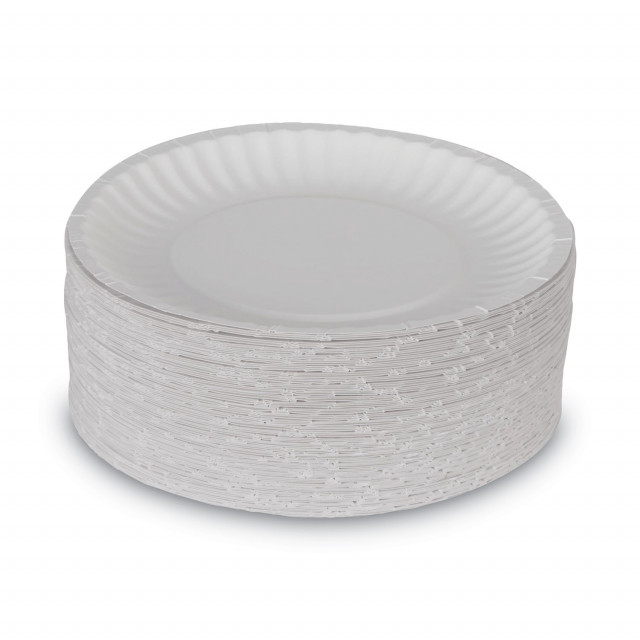 Dixie Clay Coated Paper Plates, 6 Dia, White, 100/Pack