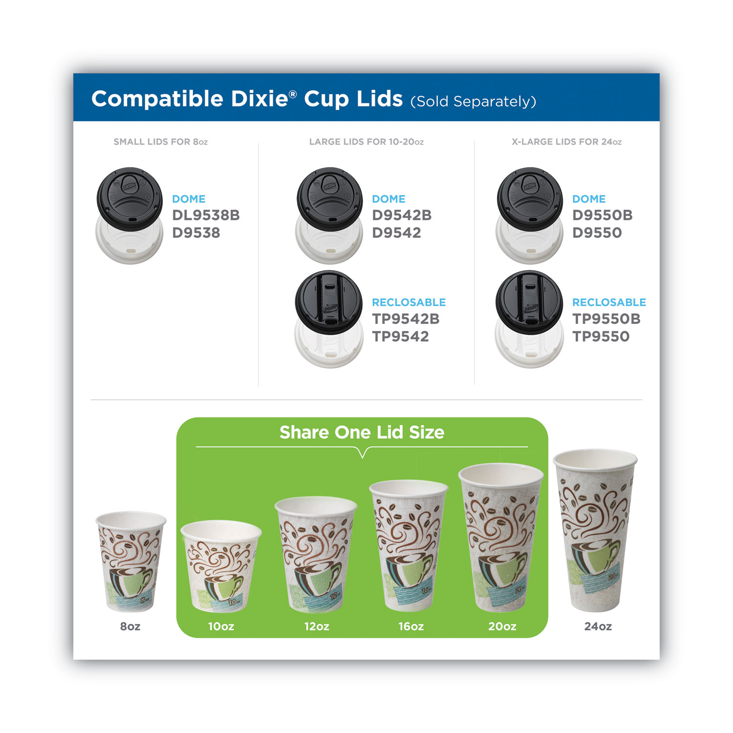 Dixie Pathways Paper Hot Cups For Small Lids 50 Cups Per Pack