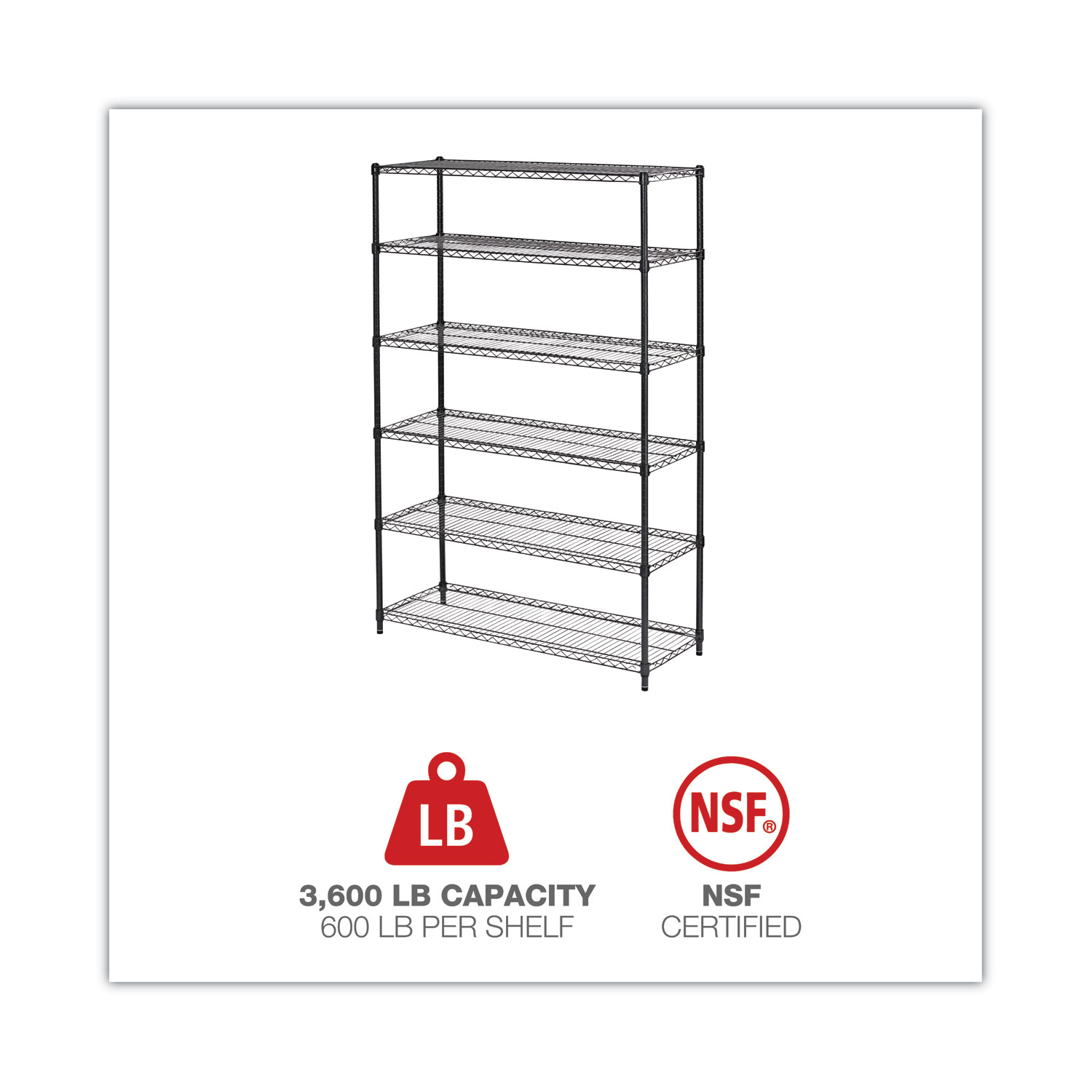  Alera ALESW59SL4818 Plastic 48 in. x 18 in. Shelf