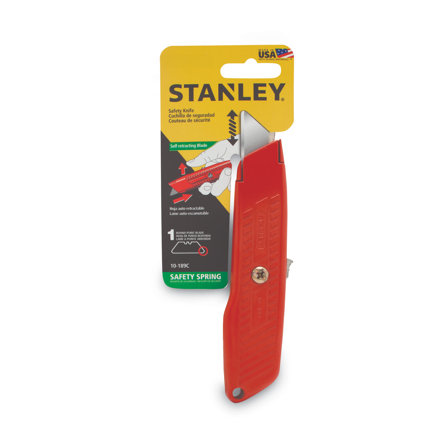 Stanley® Interlock Safety Utility Knife w/Self-Retracting Round Point