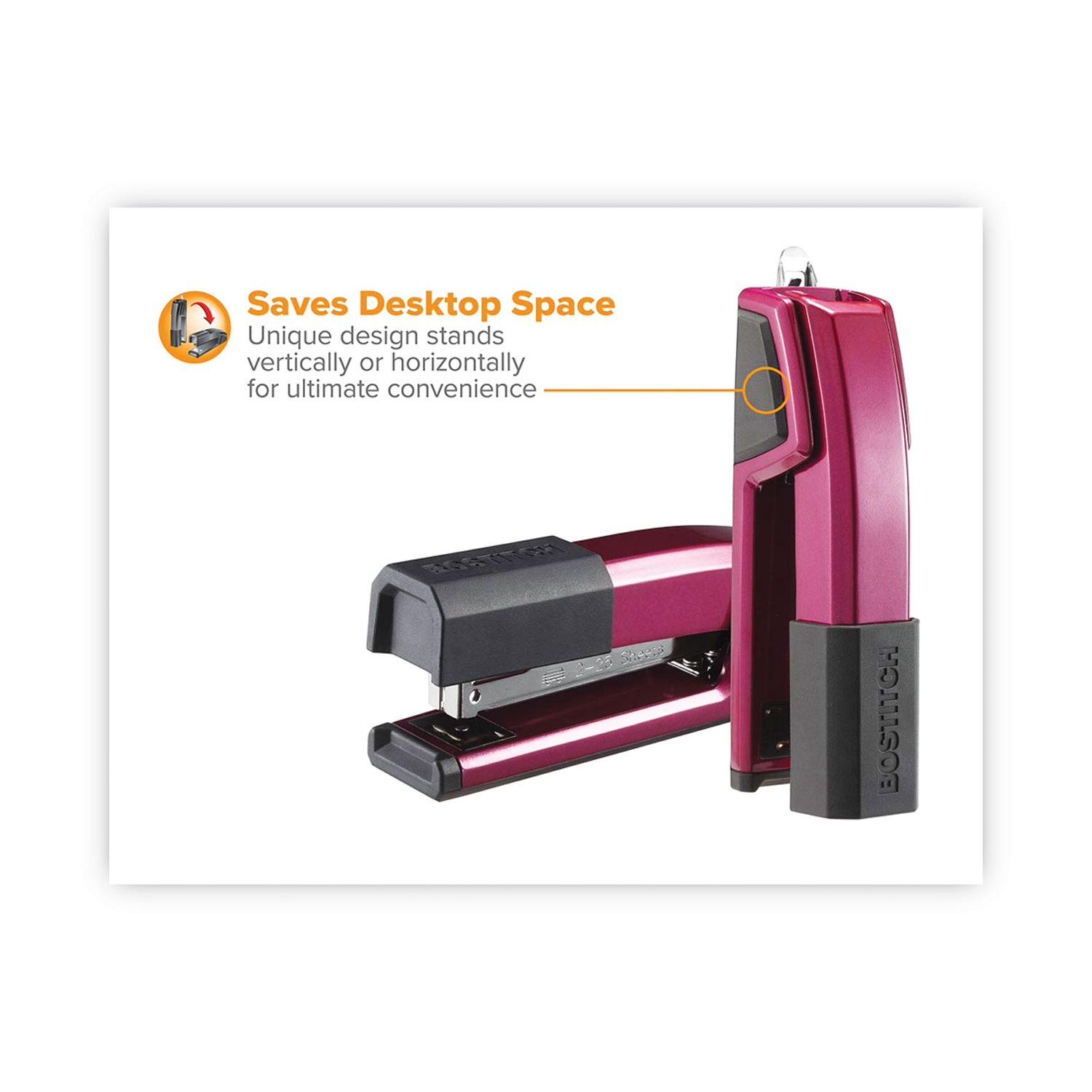 Bostitch Epic Antimicrobial Office Stapler - 25 Sheets BOSB777RED, BOS  B777RED - Office Supply Hut