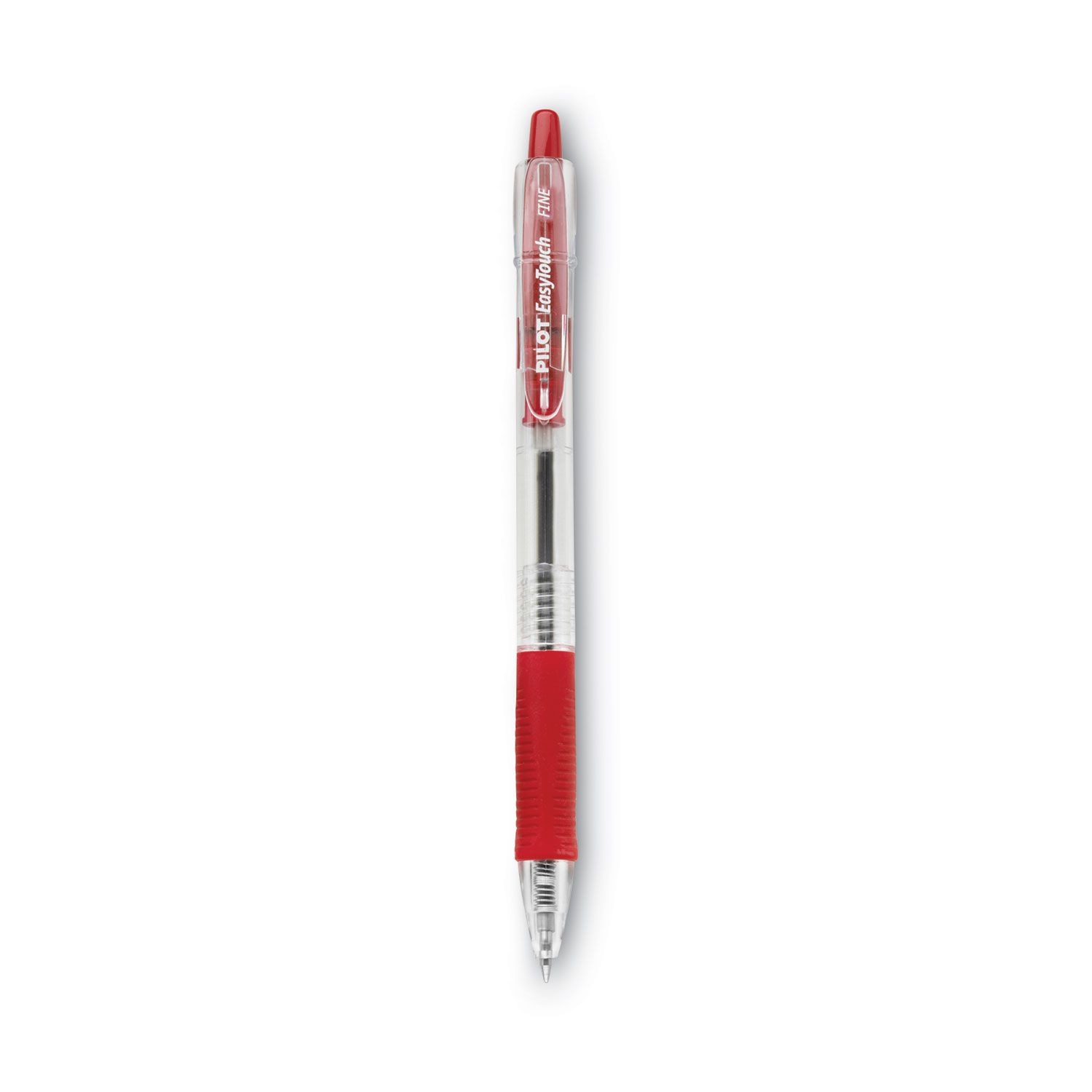 Pilot® EasyTouch Ballpoint Pen, Retractable, Fine 0.7 mm, Red Ink