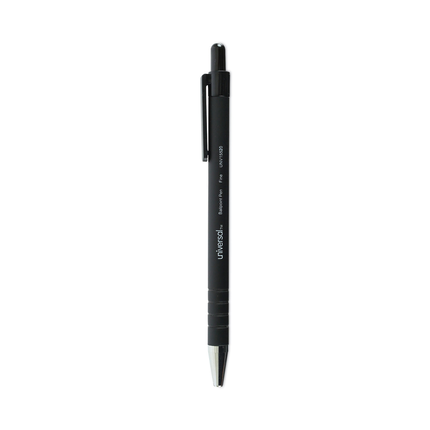 Baudville Stellar Retractable Ballpoint Pens, Fine Point, Black Ink, 5/Pack (92535)