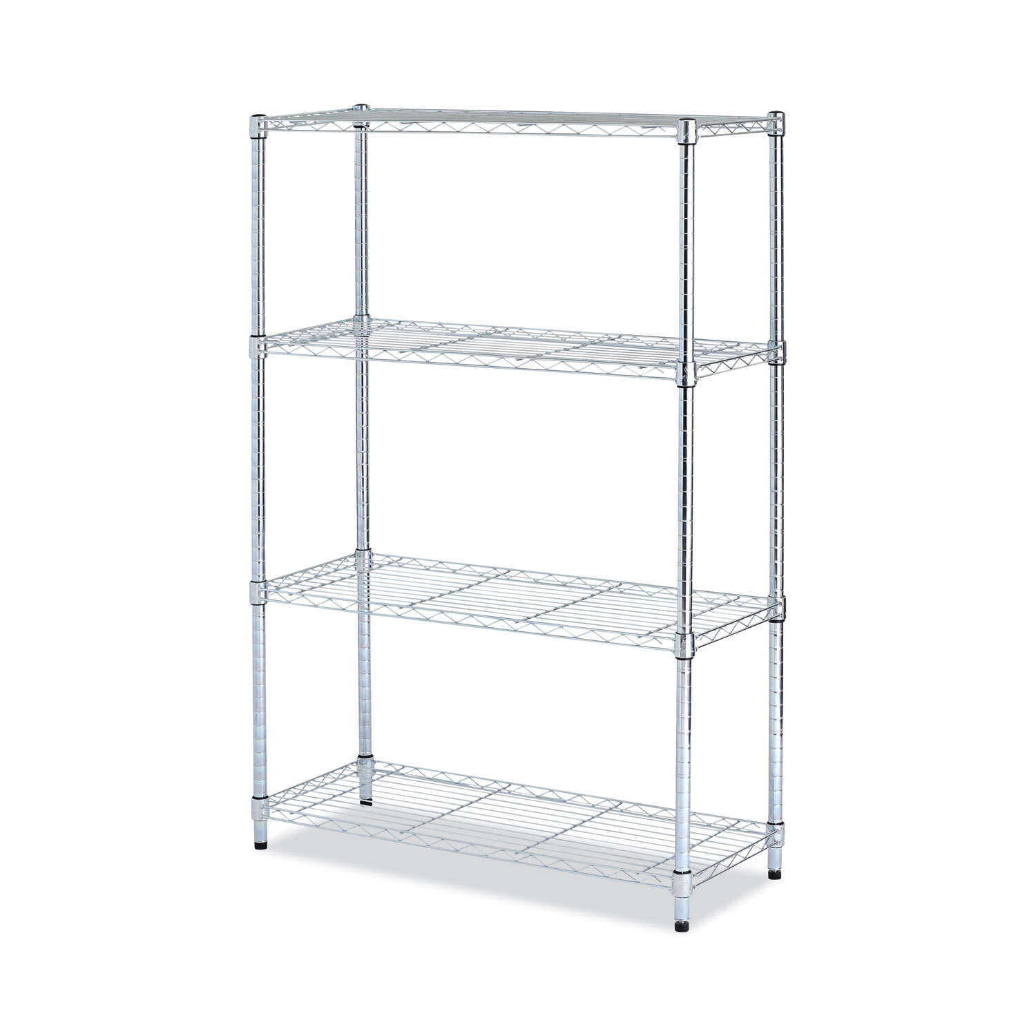 Alera Steel 3-Tier Utility Shelving Unit (36-in W x 14-in D x 36-in H),  Silver in the Freestanding Shelving Units department at