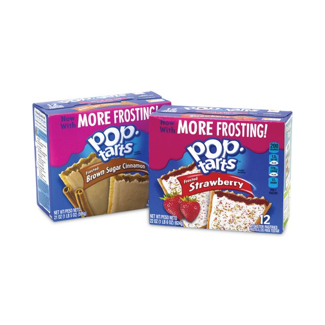 poptart booster box Pop-Tarts Toaster Pastries, Breakfast Foods, Kids Snacks, Unfrosted Strawberry (12 Boxes, 96 Pop-Tarts) Perfect for Any Occasion Pop Kellogg's Frosted Strawberry Pop Tarts,