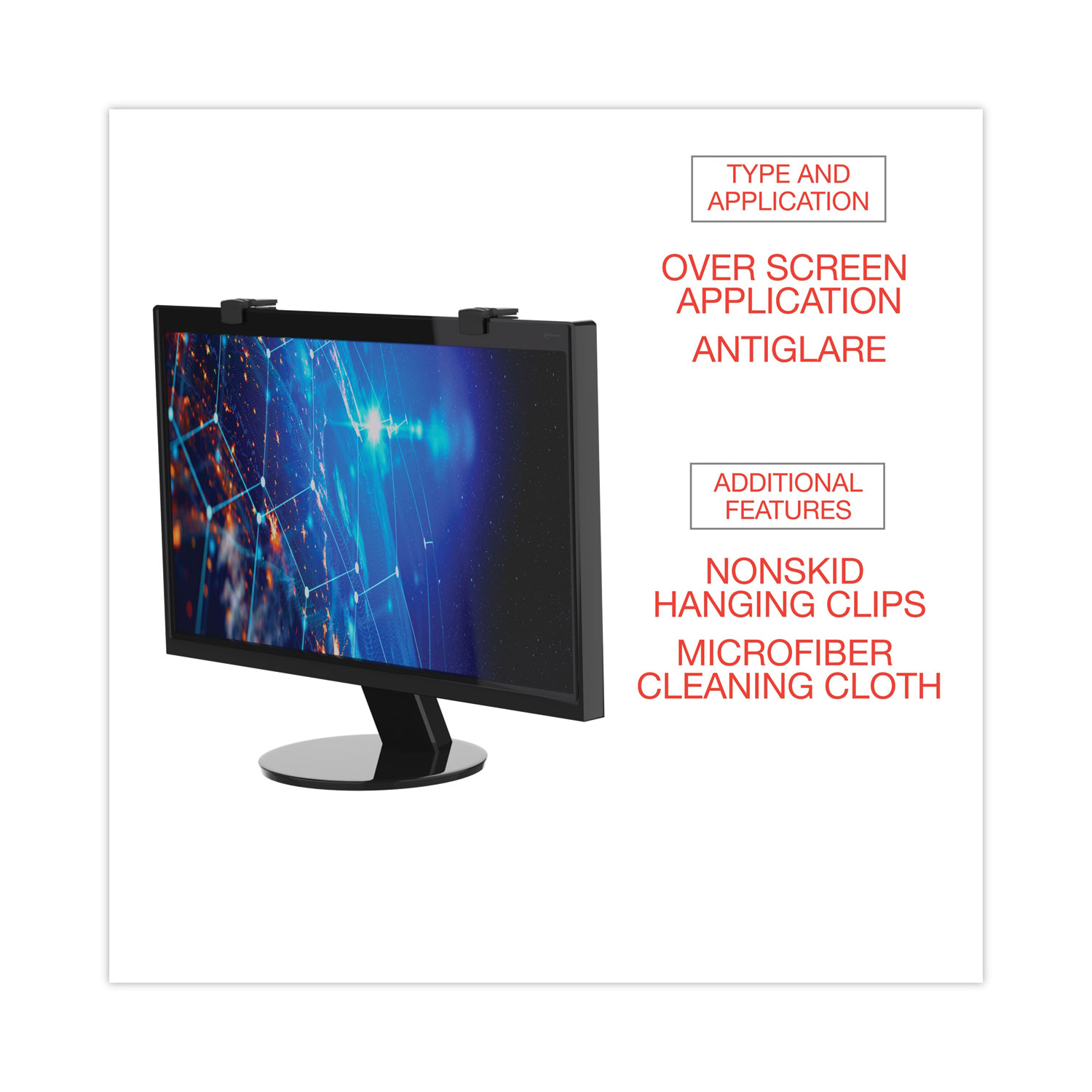 Innovera® Protective Antiglare LCD Monitor Filter, 21.5