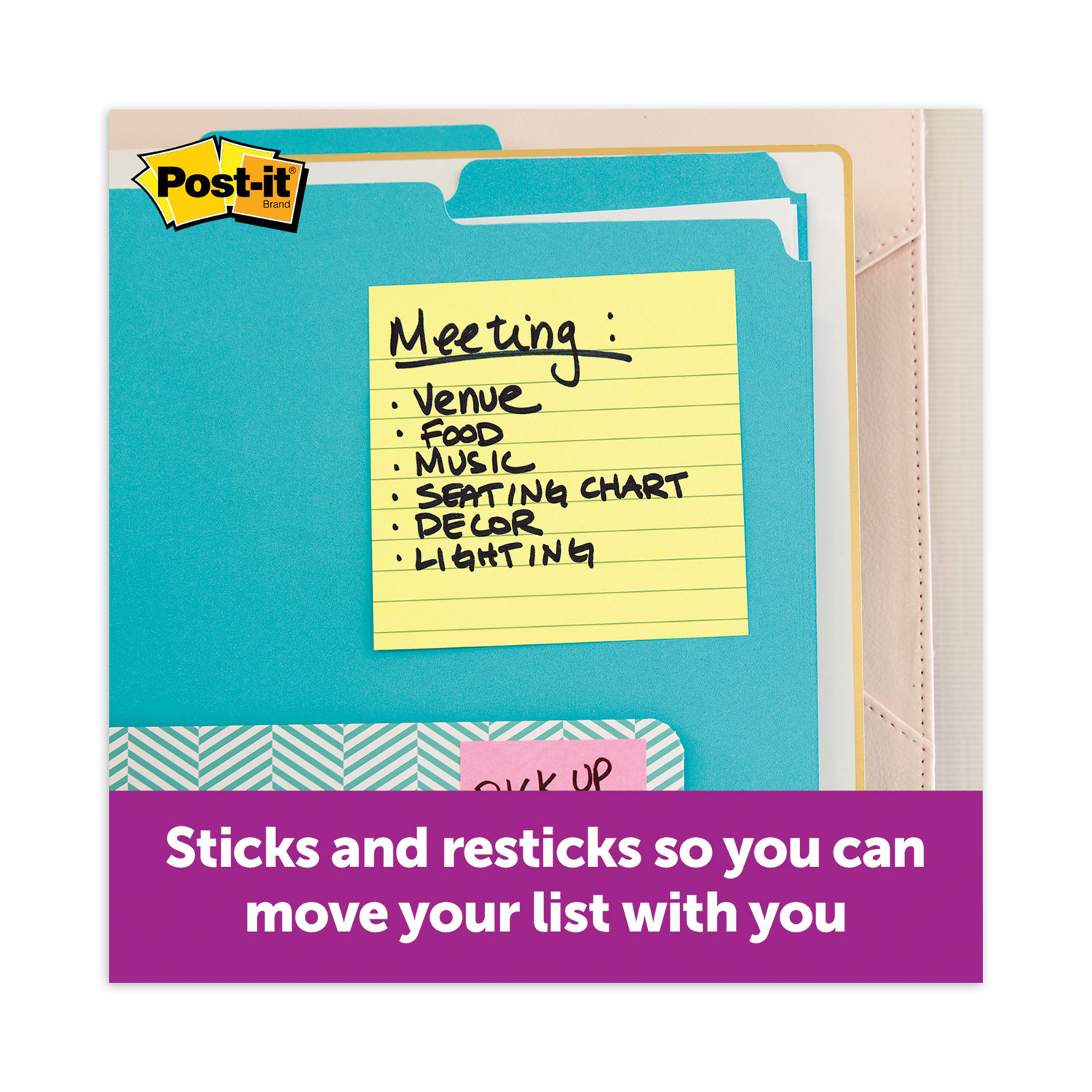 Quick Canary reusable dry erase sticky notes - 6 pack of 4x4 multi color  post it notes - small white board dry erase stickers - 2 magnet