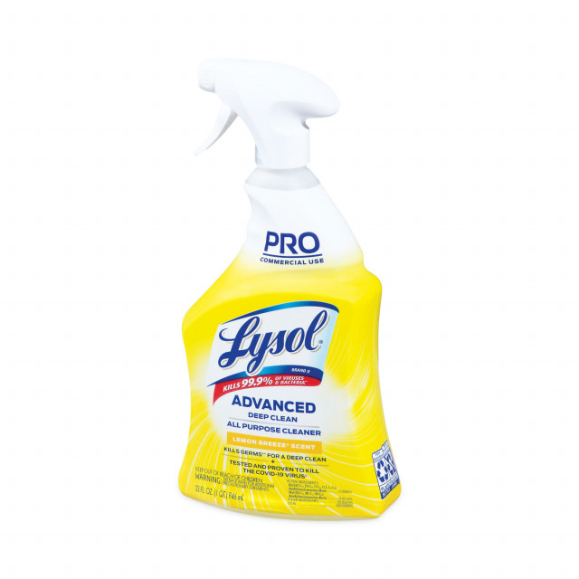 Advanced Deep Clean All Purpose Cleaner, Lemon Breeze, 32 oz Trigger Spray Bottle, 12/Carton