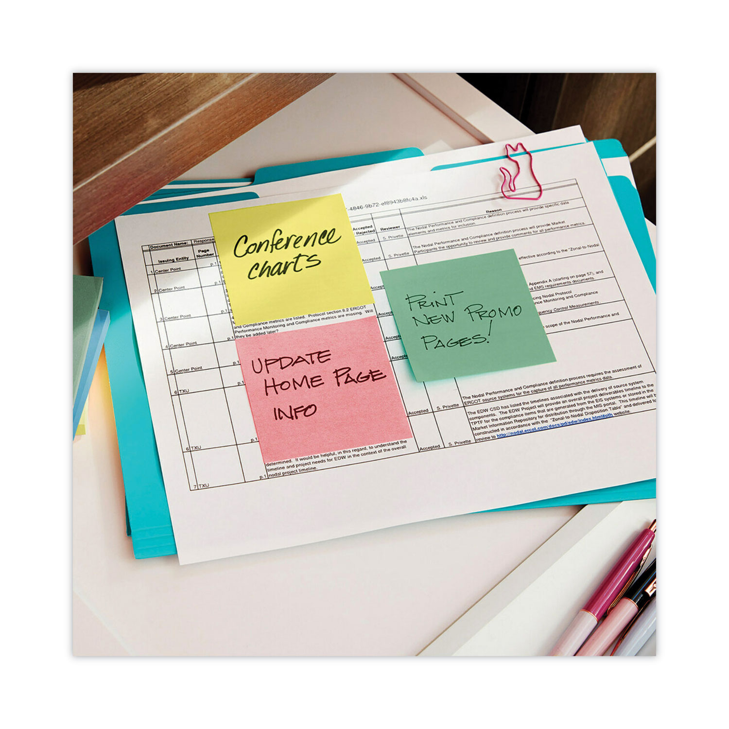 Post-it Pop-Up Notes Original Pop-Up Refill, Alternating Marseille Colors, 3 x 3, 100-Sheet, 12/Pack (MMMR330UALT)