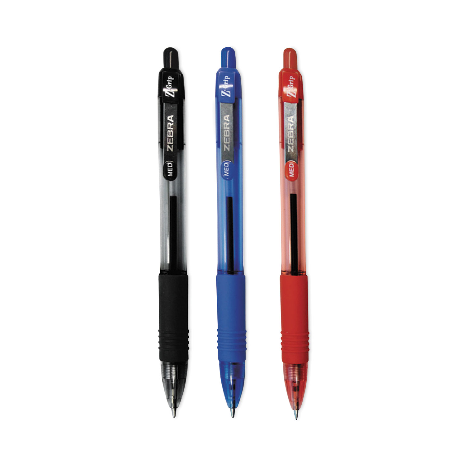 Zebra Pens Bulk Pack of 48 Ink Pens, Z-Grip Retractable Ballpoint Pens Medium Point 1.0 mm, 24 Black Pens & 24 Blue Pens Combo Pack