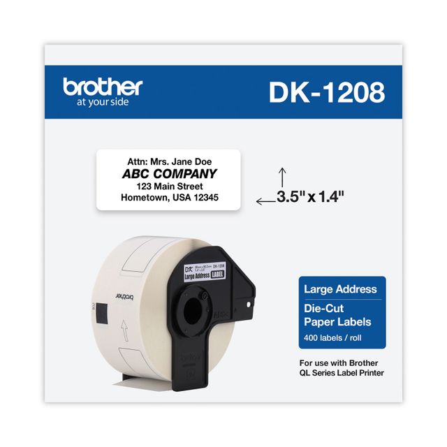 Brother Die-Cut Address Labels, 1.4