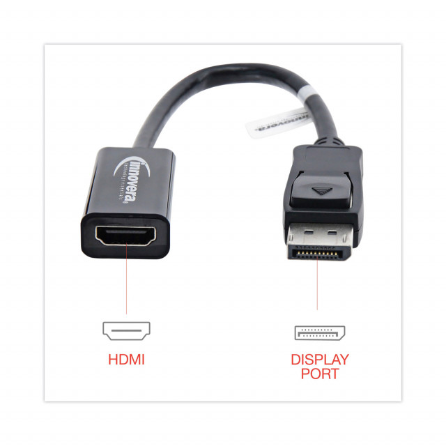 Black DisplayPort to HDMI Adaptor