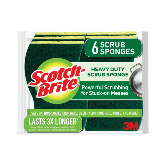 Heavy-Duty Scrub Sponge, 4.5 x 2.7, 0.6 Heavy-Duty Scrub Sponge, 4.5 x 2.7, 0.6