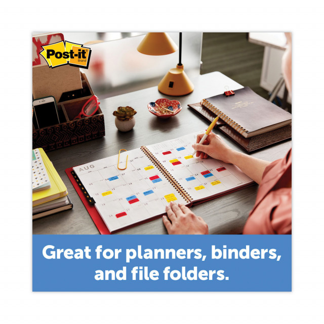 Post-it Tabs 1 Tabs, 1/5-Cut Tabs, Assorted Colors, 1 Wide, 100/Pack
