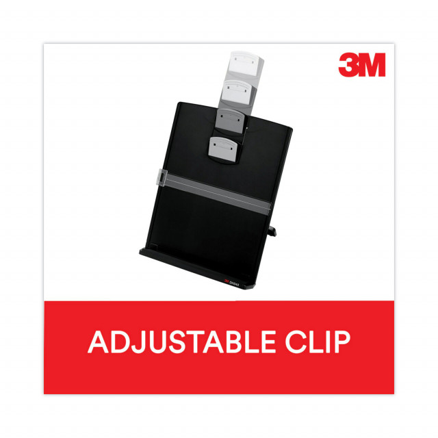 Fold-Flat Freestanding Desktop Copyholder, 150 Sheet Capacity, Plastic, Black/Silver Clip Fold-Flat Freestanding Desktop Copyholder, 150 Sheet Capacity, Plastic, Black/Silver Clip