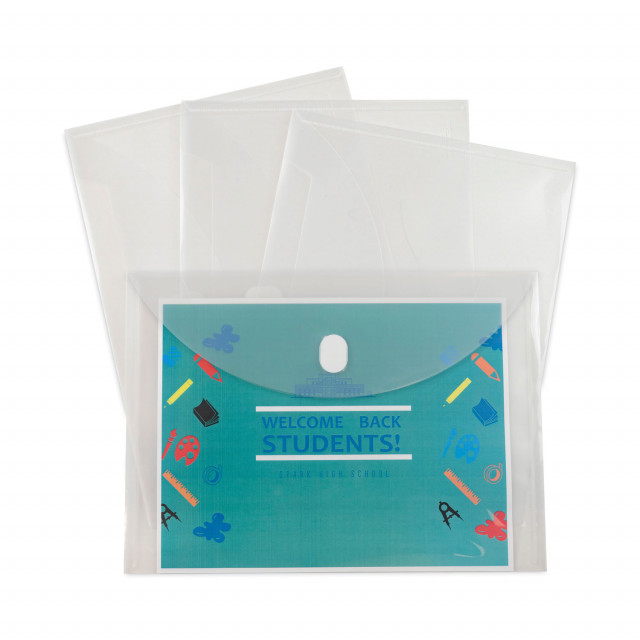Plastic Envelope Poly Envelope 10 Pack Us Letter A4 Size Clear Folder With  Label Bag