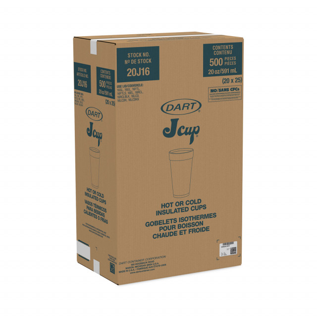 20 oz. Dart 20J16 Foam Cups - Pak-Man Food Packaging Supply