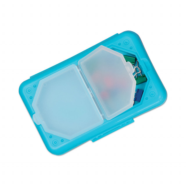 Storage Box, 5.43 x 8.25 x 2.43, Seafoam Green, Seaside Blue, Sunset Red, Sunny Yellow, 12/Carton
