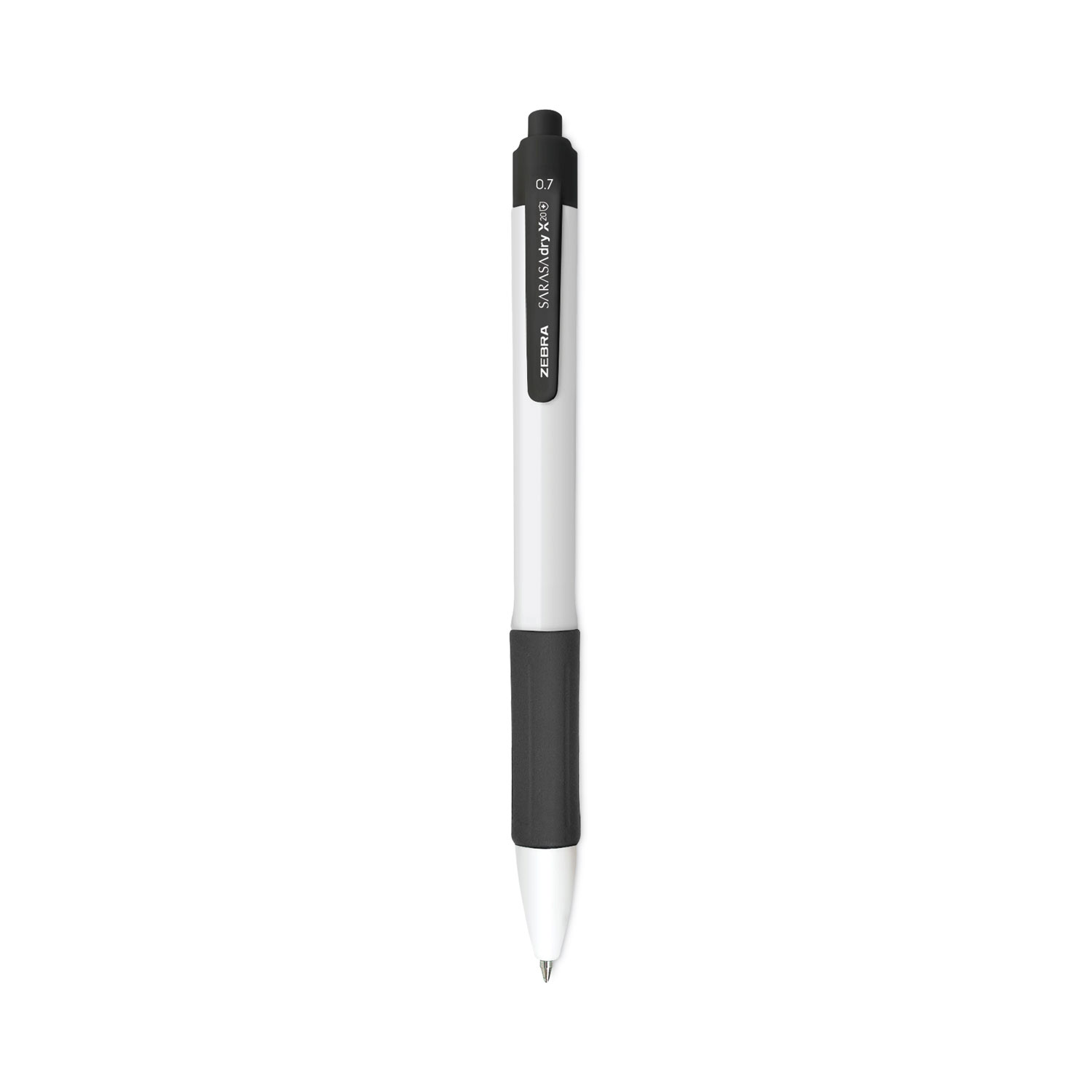 Zebra® Sarasa Dry X20+ Gel Pen, Retractable, Fine 0.7 mm, Black