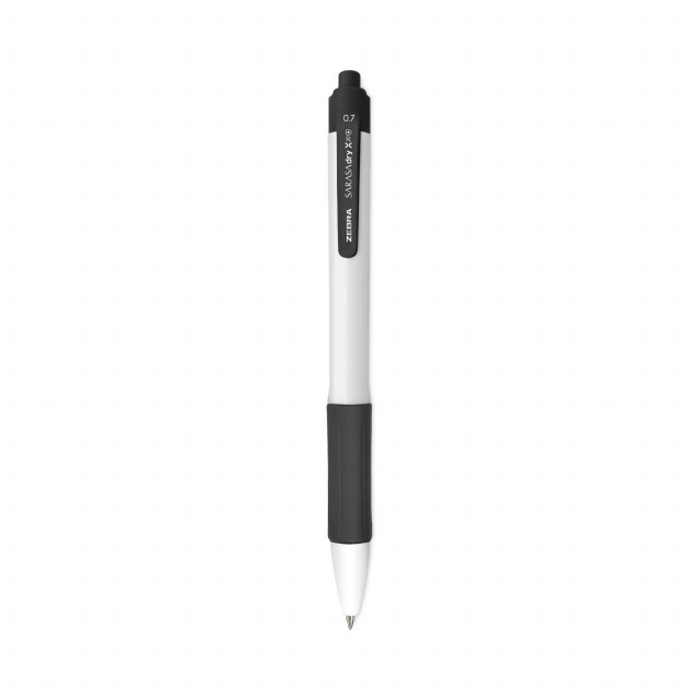 Sarasa Dry X20+ Gel Pen, Retractable, Fine 0.7 mm, Black Ink, White/Black Barrel, Dozen Sarasa Dry X20+ Gel Pen, Retractable, Fine 0.7 mm, Black Ink, White/Black Barrel, Dozen