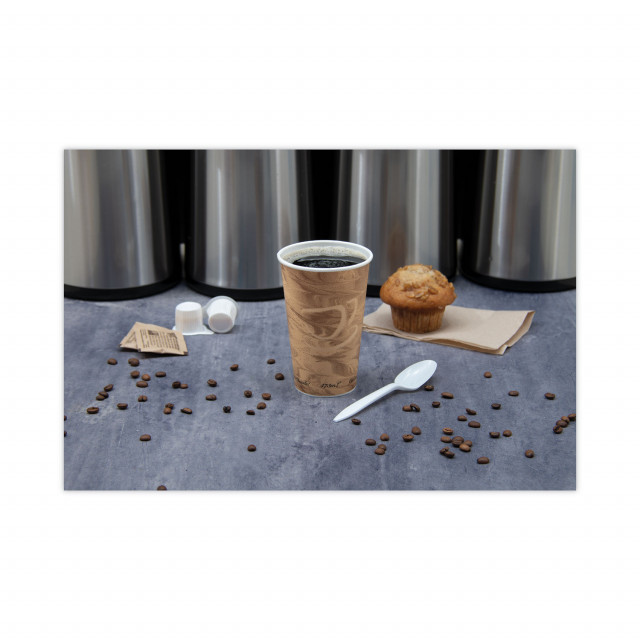 500 Pack] Disposable Coffee Cups - 16 oz White Double Wall Insulated To Go Coffee  Cups - Kraft Paper Cups for Chocolate Tea, Espresso, and Cocoa Drinks -  Sturdy, Food Safe, and
