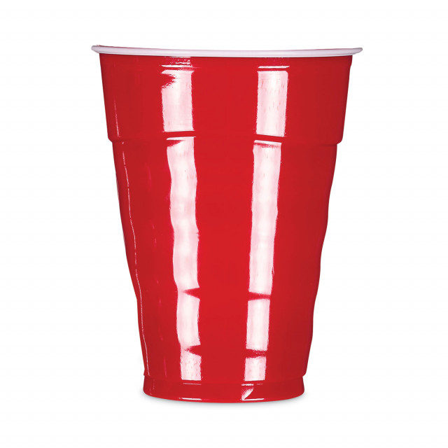 Hefty Party On Disposable Plastic Cups, Red, 18 Ounce, 50 Count (Pack of  3), 150 Total