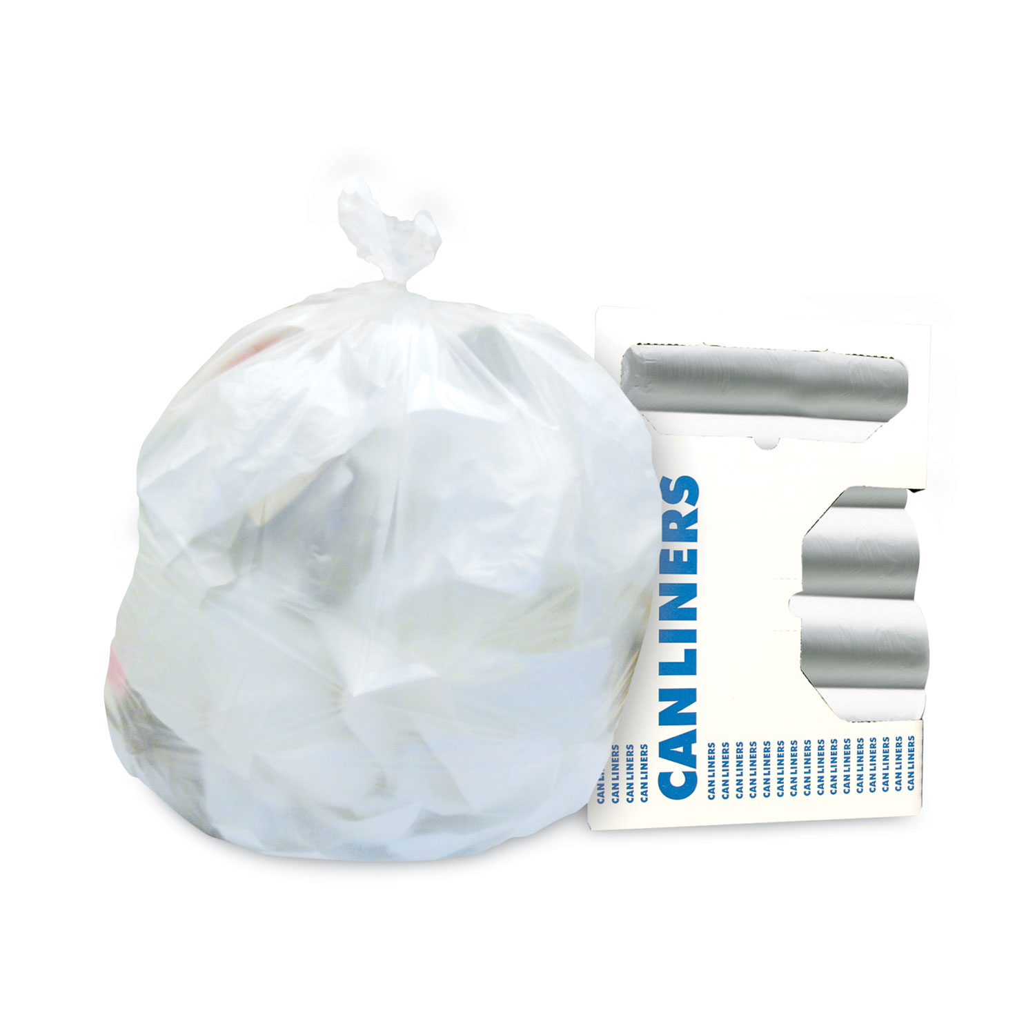 commercial 13 Gallon Blue Recycling Bags /W Drawstrings - 0.7 MIL -  45 Cou
