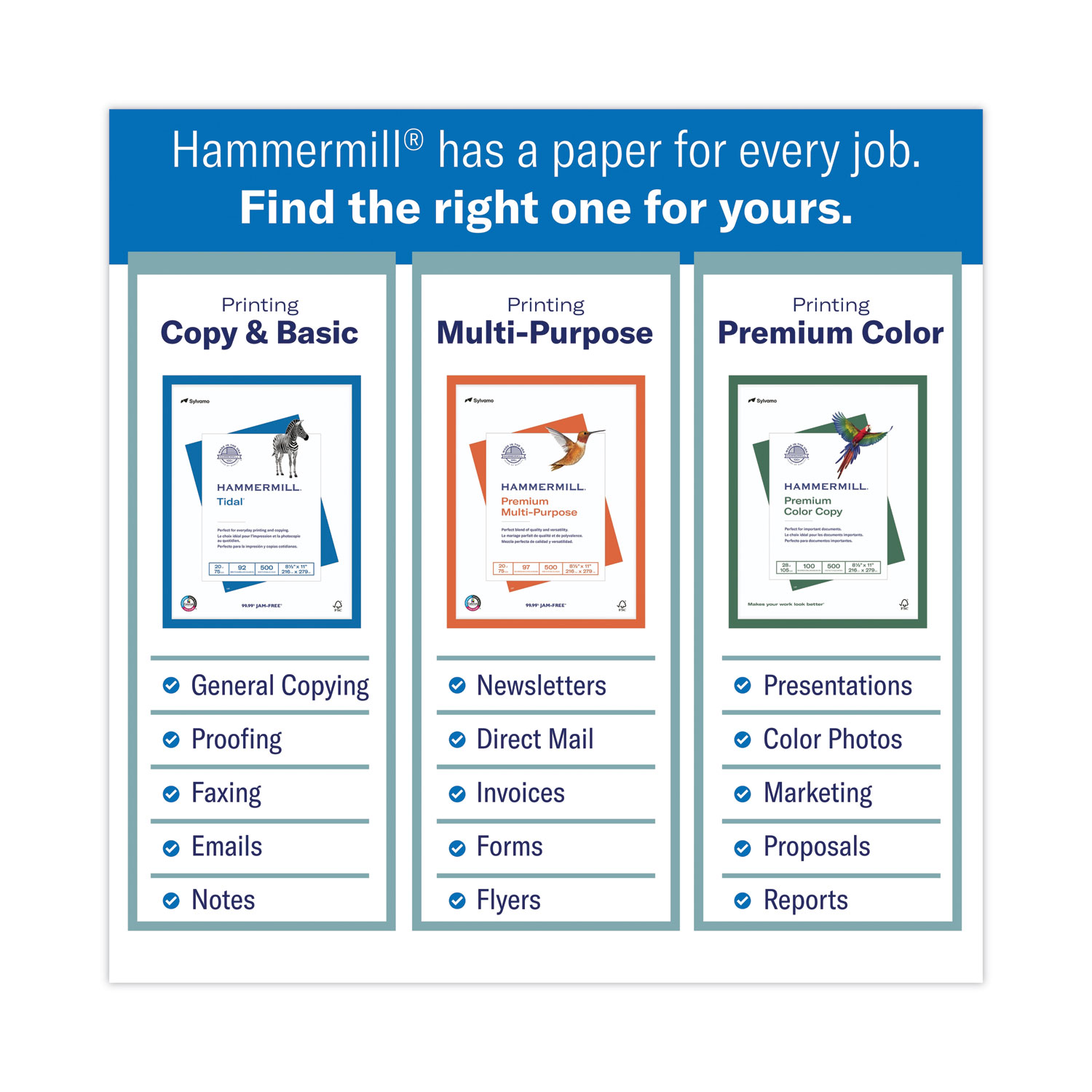 Hammermill Premium Color Copy Paper, 12 x 18 - 1 Ream / 500