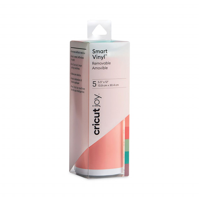 Joy Removable Smart Vinyl for Assorted Surfaces, 5.5 x 12, Assorted Colors, 5/Pack Joy Removable Smart Vinyl for Assorted Surfaces, 5.5 x 12, Assorted Colors, 5/Pack