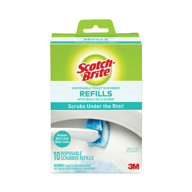 Disposable Toilet Scrubber Refill, Blue/White, 10/Pack Disposable Toilet Scrubber Refill, Blue/White, 10/Pack