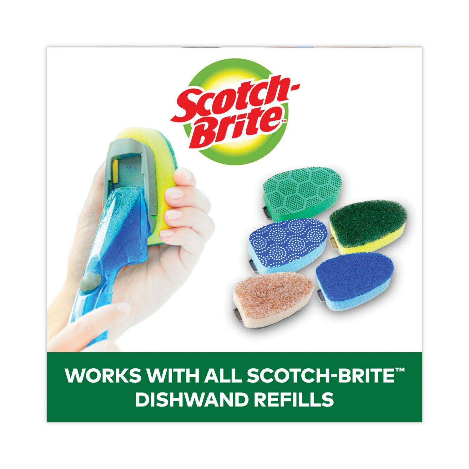 Scotch-Brite Dish Wand Brush, White