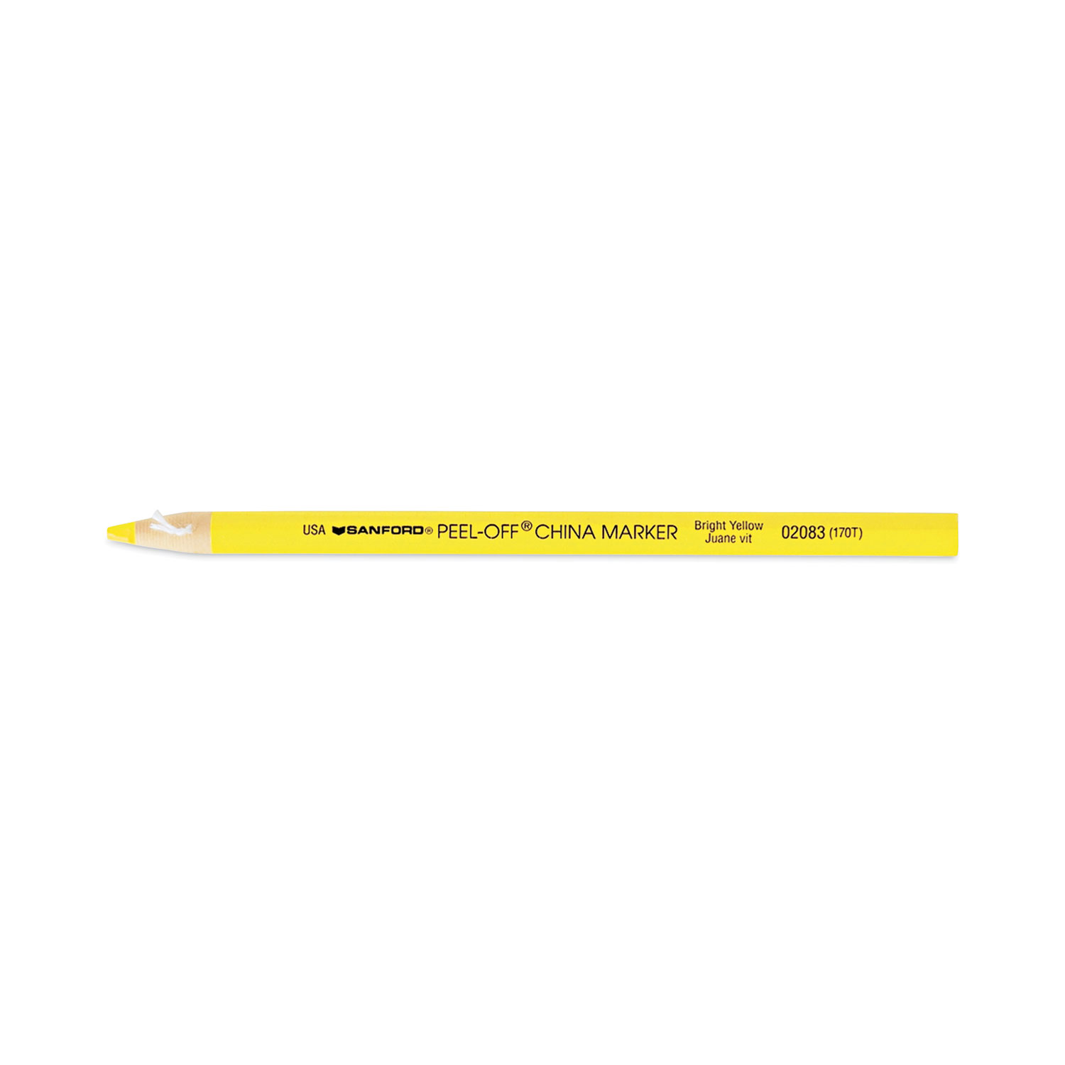 Sanford 2083 Peel-Off China Marker Yellow Dozen