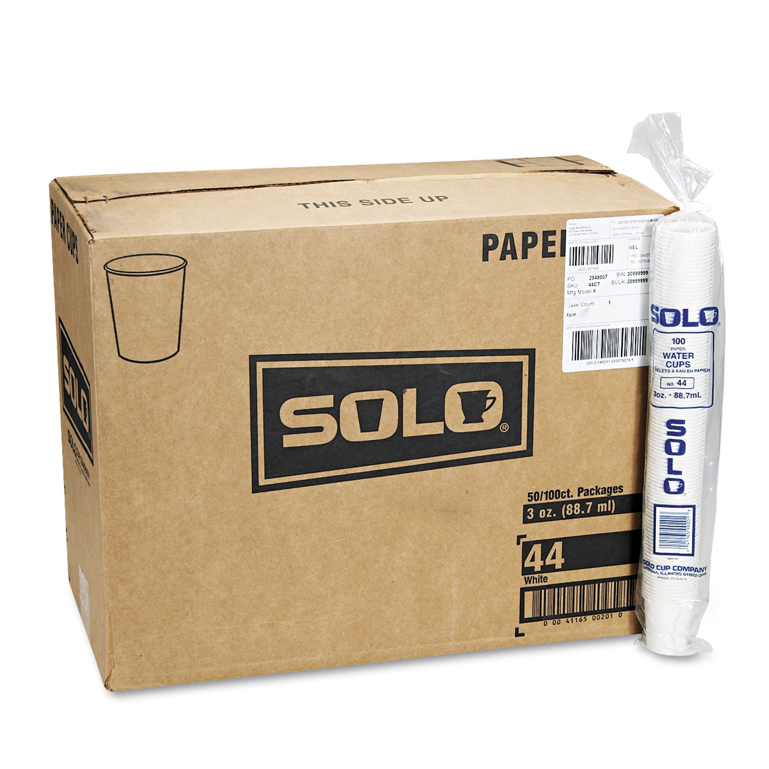  Solo 5T3-N0196 83 oz White Paper Bucket (Case of 100) : Health  & Household