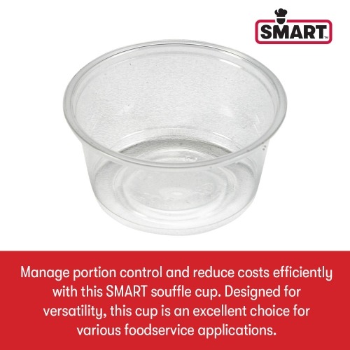 Amhill Souffl Cup Lids, ASL1, Clear PET , For 1 oz. Portion Cups |  2500/Case | Quipply