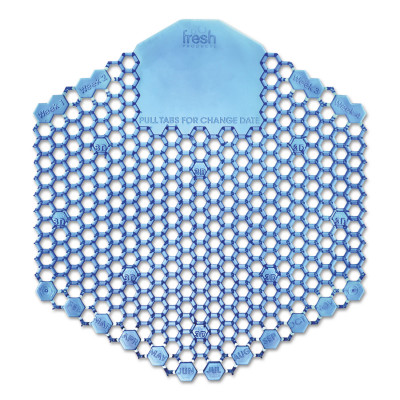 Wave 3D Urinal Deodorizer Screen, Cotton Blossom Scent, Blue, 10/Box Wave 3D Urinal Deodorizer Screen, Cotton Blossom Scent, Blue, 10/Box
