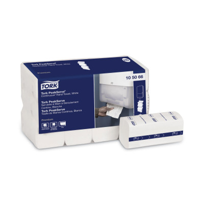 Tork Advanced PeakServe Continuous Hand Towel Refills, 105065, White | 1 Case | Quipply Tork Advanced PeakServe Continuous Hand Towel Refills, 105065, White | 1 Case | Quipply