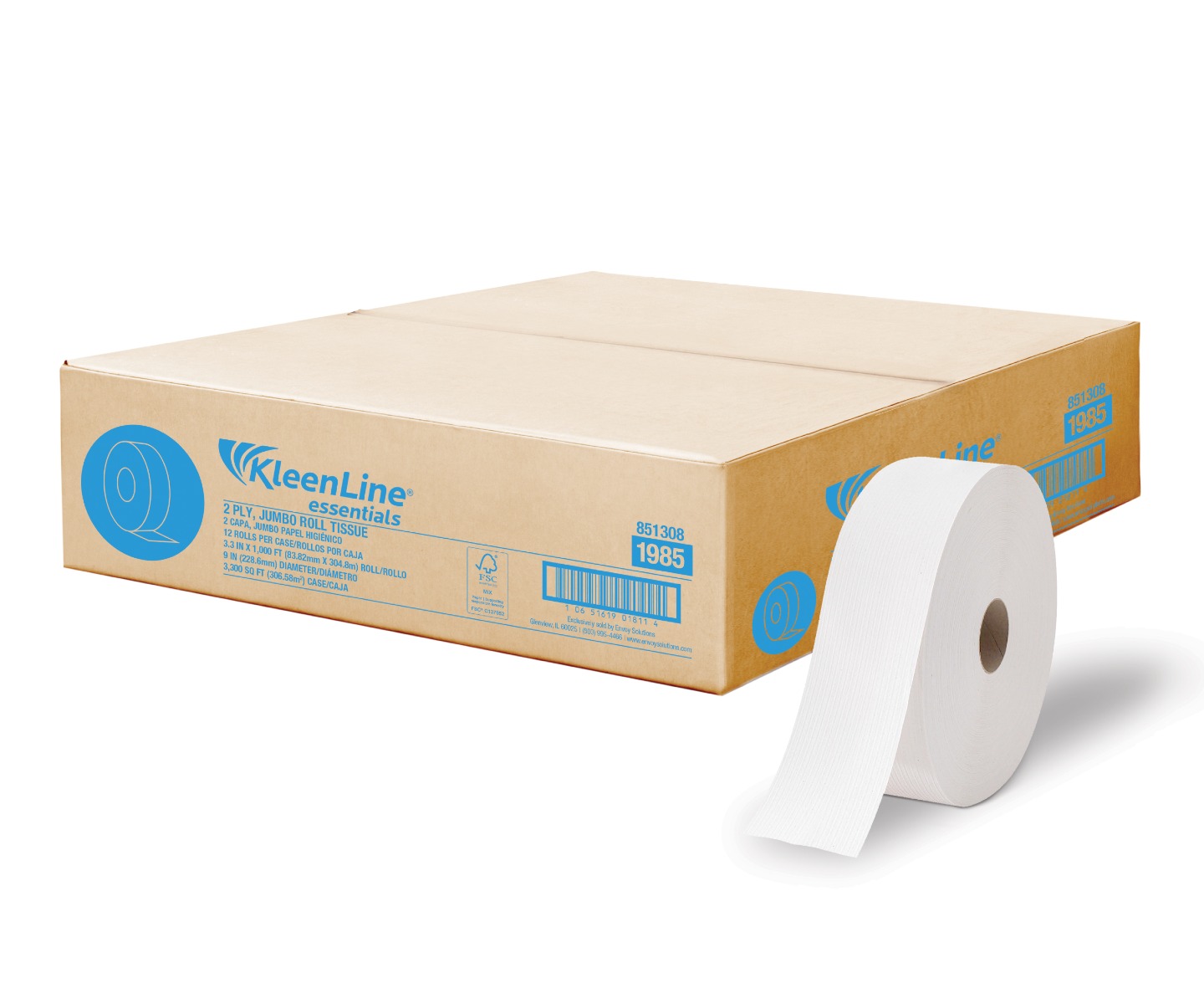 Tork Advanced Mini Jumbo Bath Tissue Roll Refill, 12024402