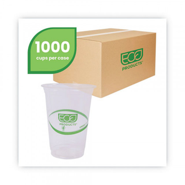 16 oz Green Cups [50 Pack] Disposable Plastic Cup  