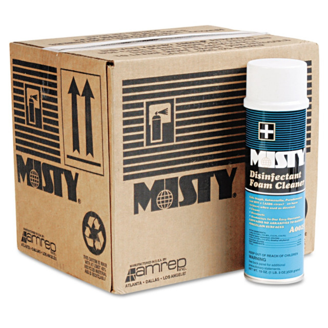 Disinfectant Foam Cleaner, Fresh Scent, 19 oz Aerosol Spray, 12/Carton Disinfectant Foam Cleaner, Fresh Scent, 19 oz Aerosol Spray, 12/Carton