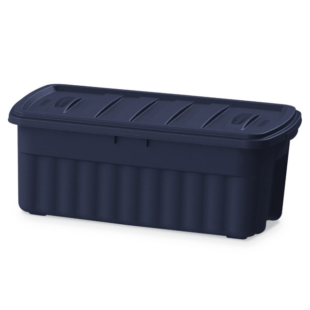 Rubbermaid Roughneck Tote 14 Gallon Storage Container, Heritage Blue (6  Pack)
